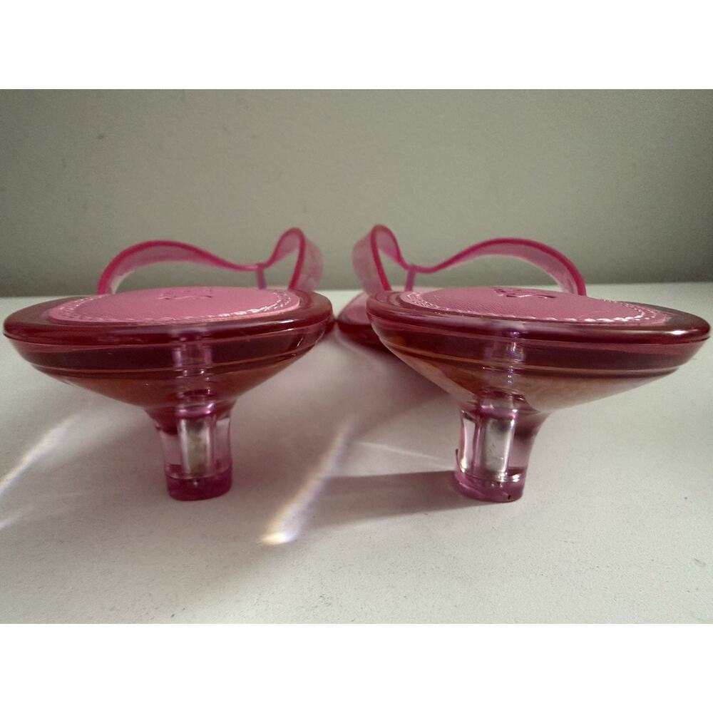 Steve Madden Tracie Thong Women's 6 Jelly Pink Slip On Square Toe Sandal - Picture 8 of 11
